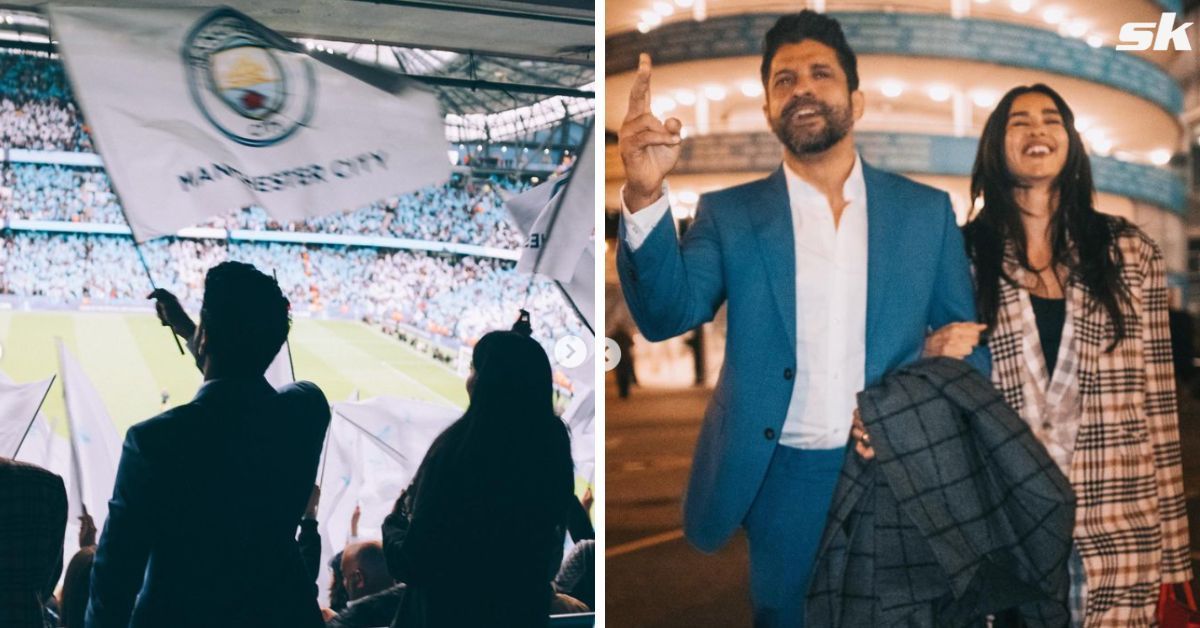 Farhan Akhtar and Shibani Dandekar attended Manchester City