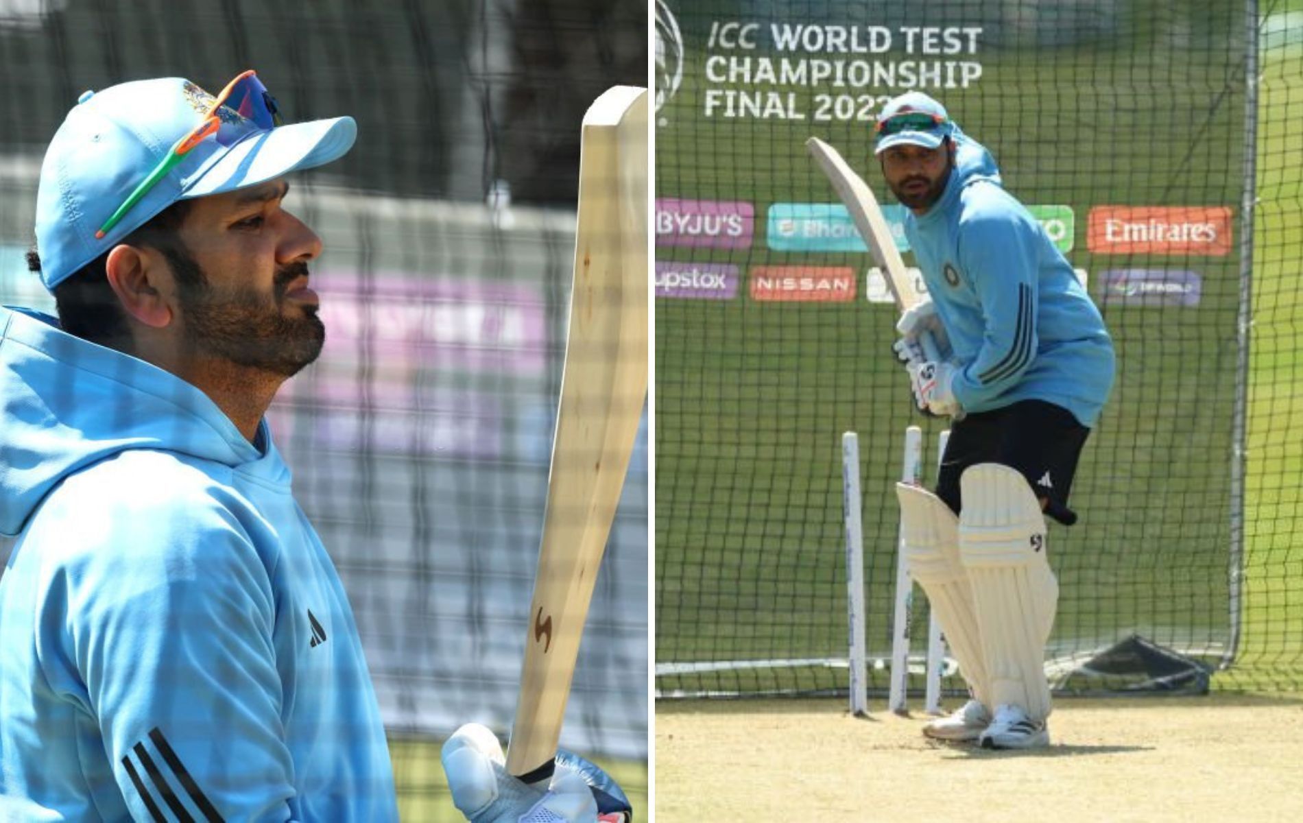 Rohit Sharma begins training for WTC 2023 final. (Pics: Twitter) 