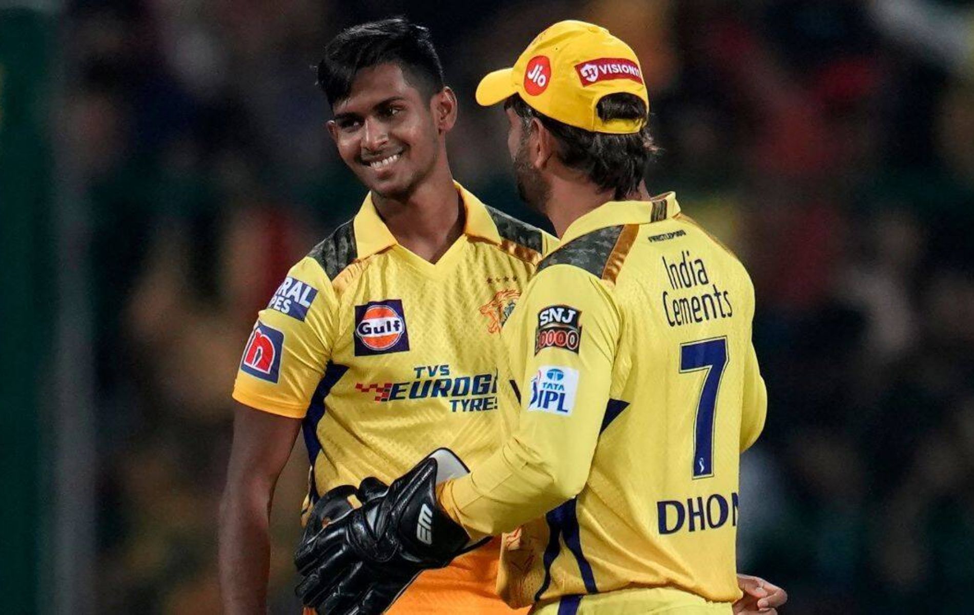 Matheesha Pathirana and MS Dhoni (Image - BCCI/IPL)