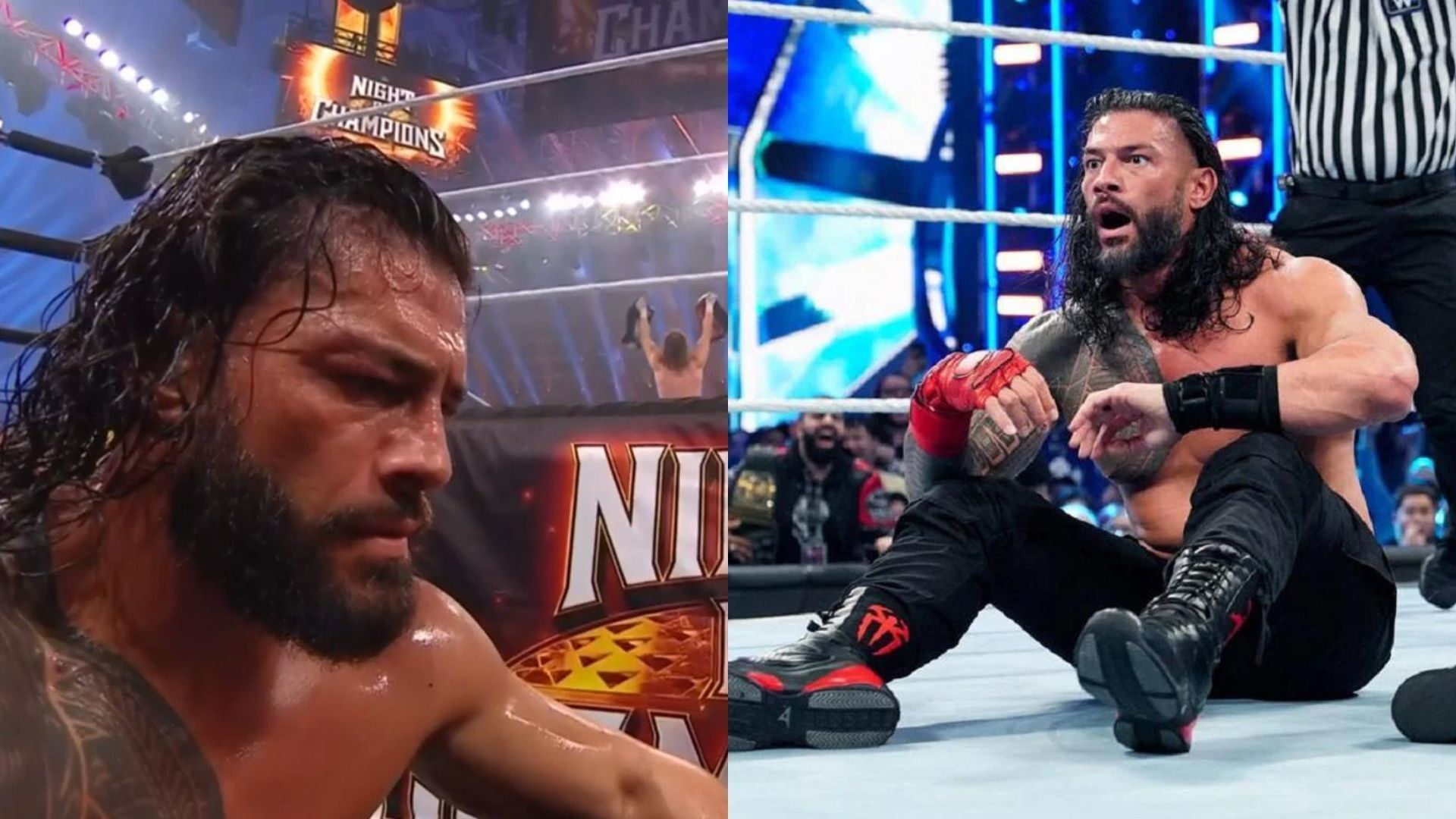 Roman Reigns was seemingly seen breaking character at Night of Champions