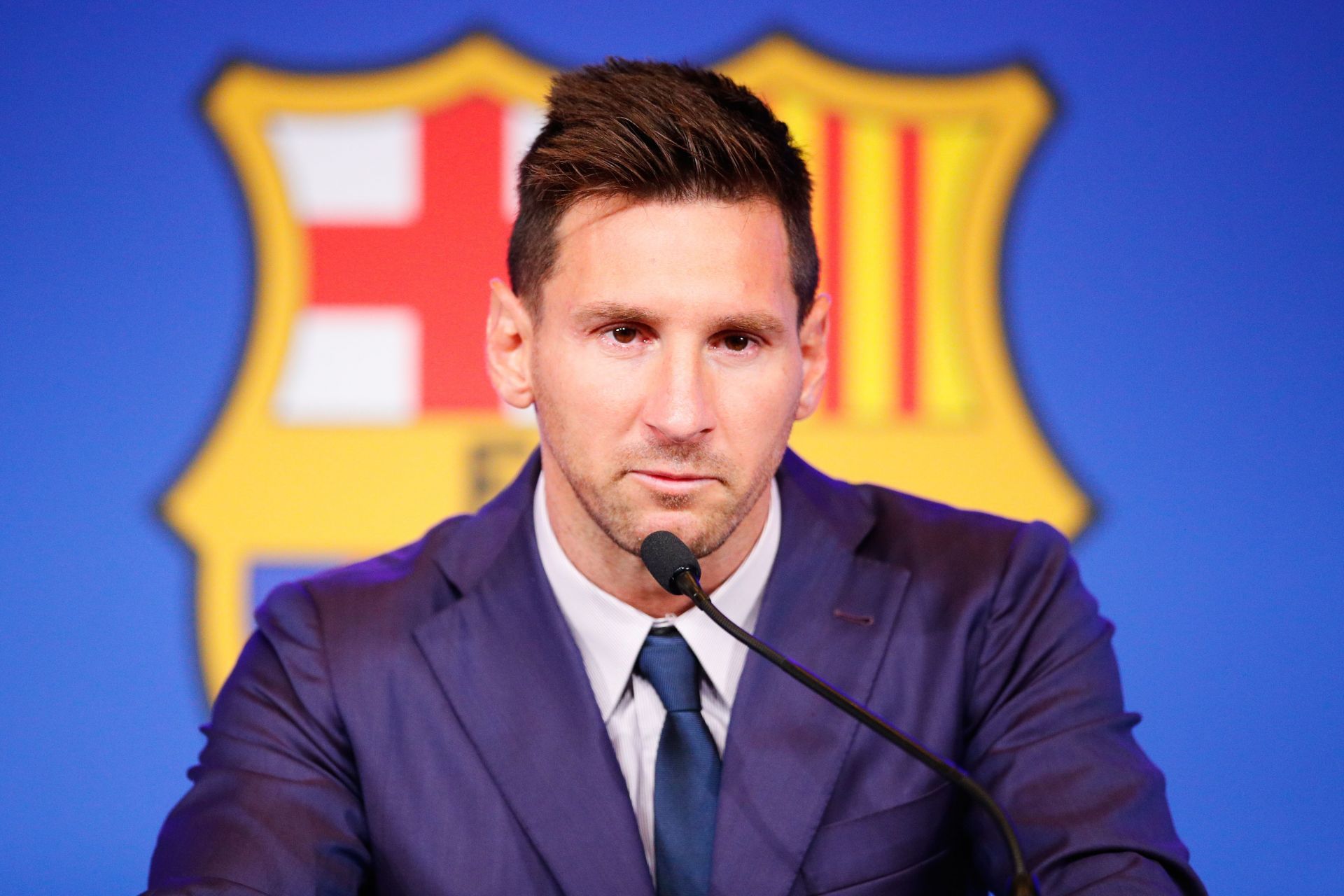 Lionel Messi of Barcelona Press Conference