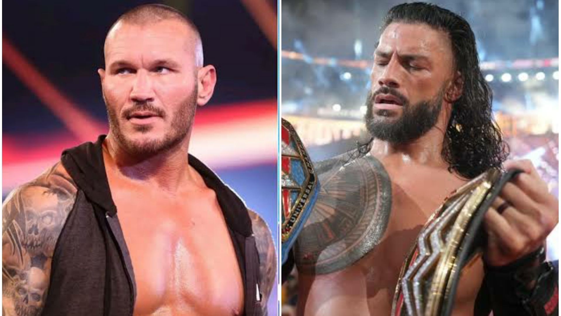 Randy Orton (left); Roman Reigns (right)