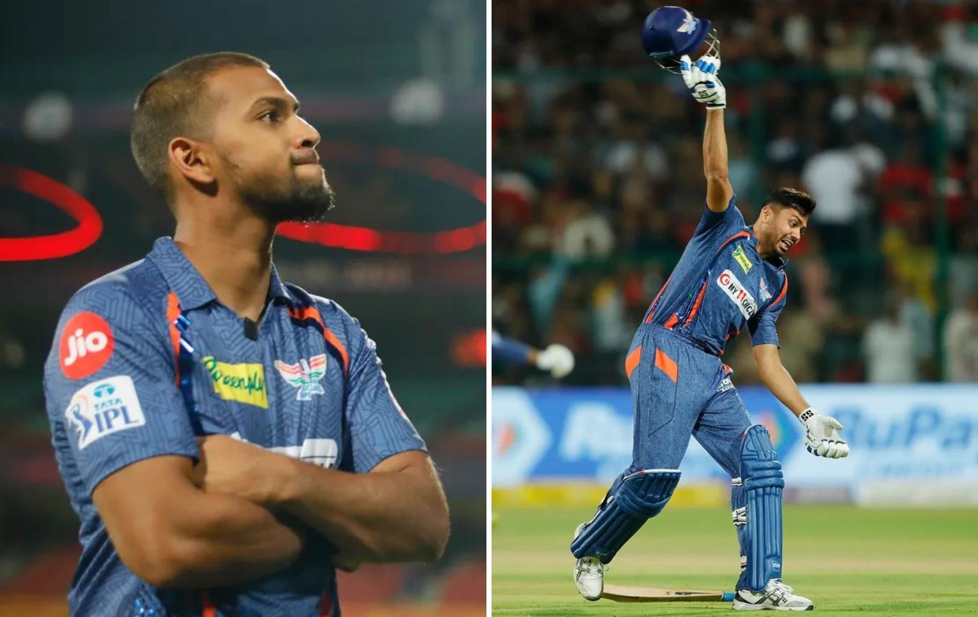 Nicholas Pooran (L) and Avesh Khan. (Pics: IPLT20.com)