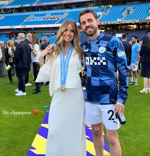 Ines Degener Tomaz with her husband Bernardo Silva (Instagram/@inesdegenertomaz)