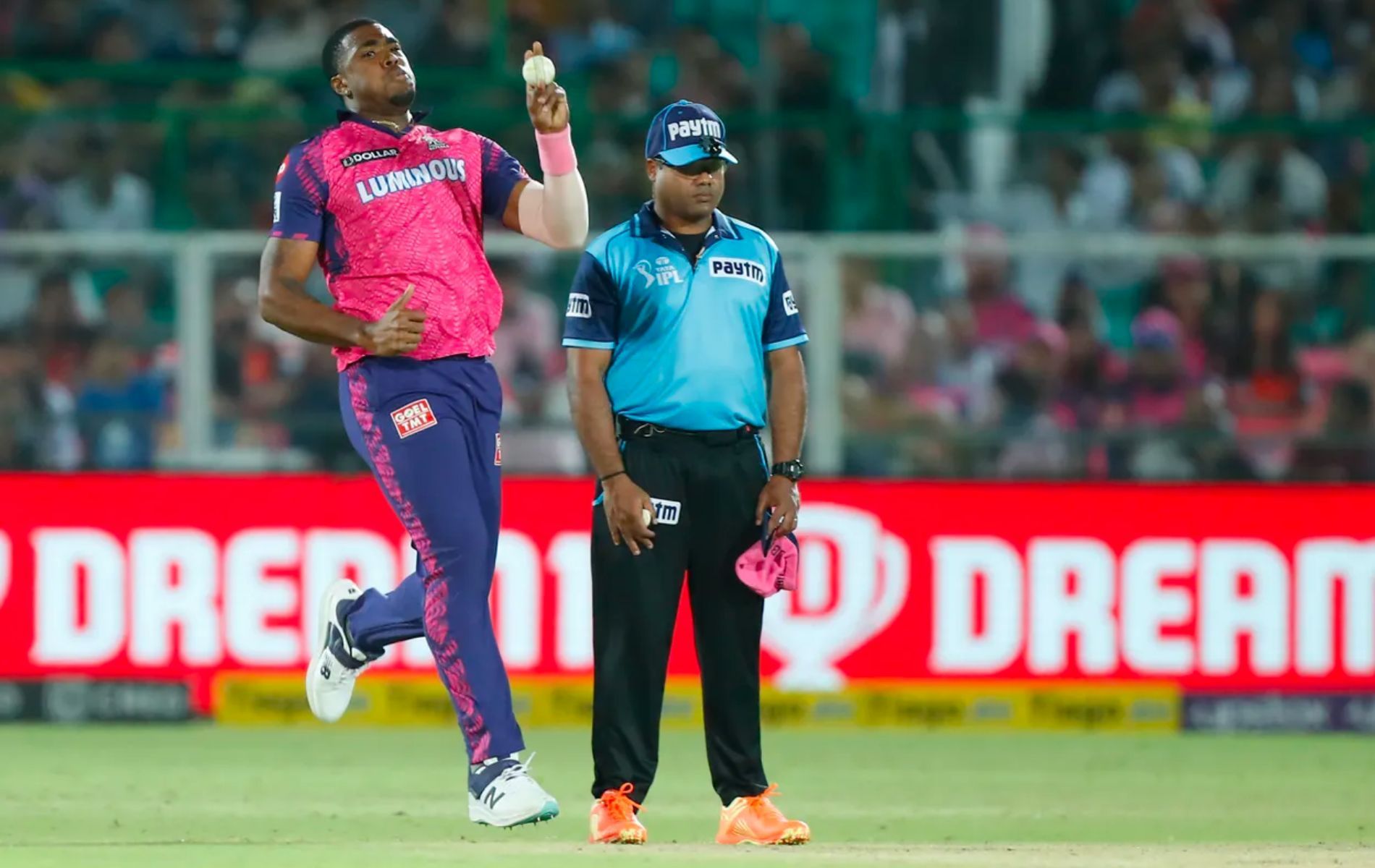 Obed McCoy bowled just one over in the RR vs SRH game. (Pic: IPLT20.com)
