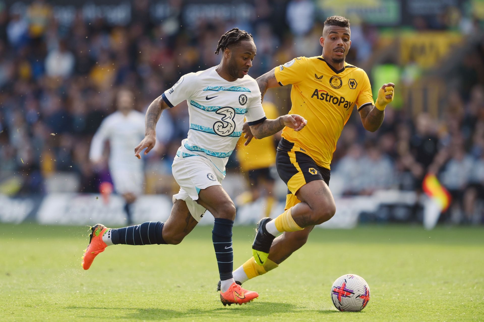 Raheem Sterling (left) has blown hot and cold since arriving at Stamford Bridge