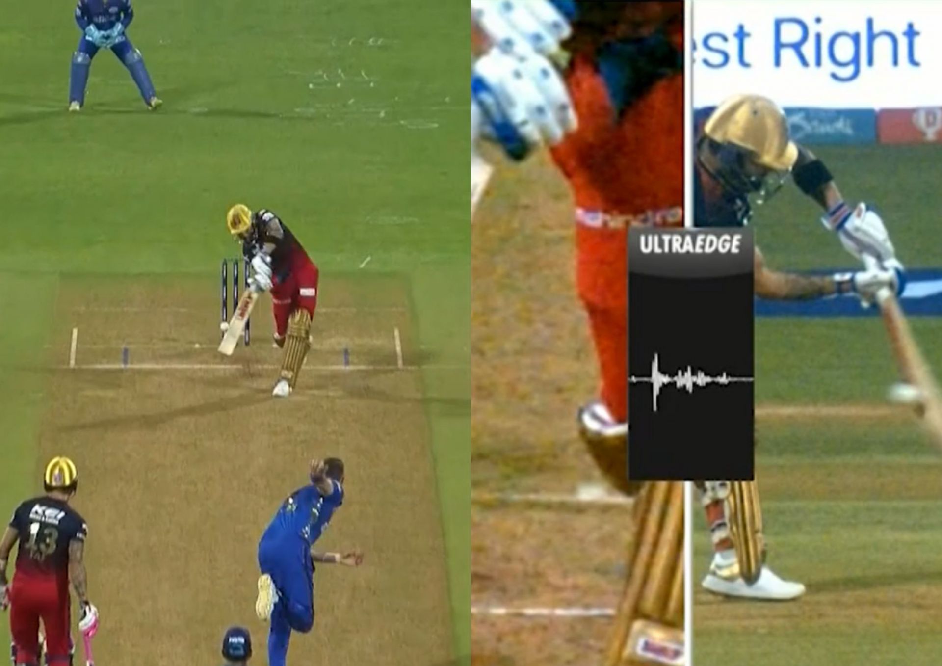 Virat Kohli was nipped early in the bud by Jason Behrendorff (Screengrab via iplt20.com).