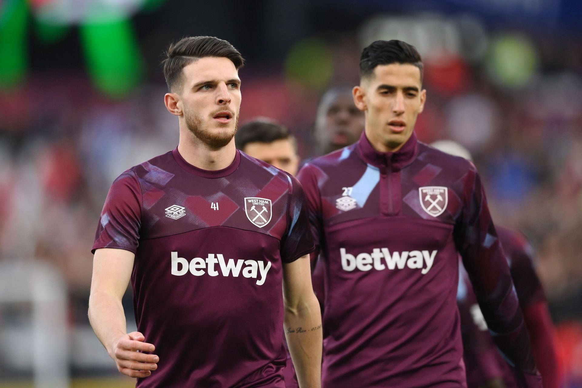 Declan Rice (left) is wanted at the Emirates.