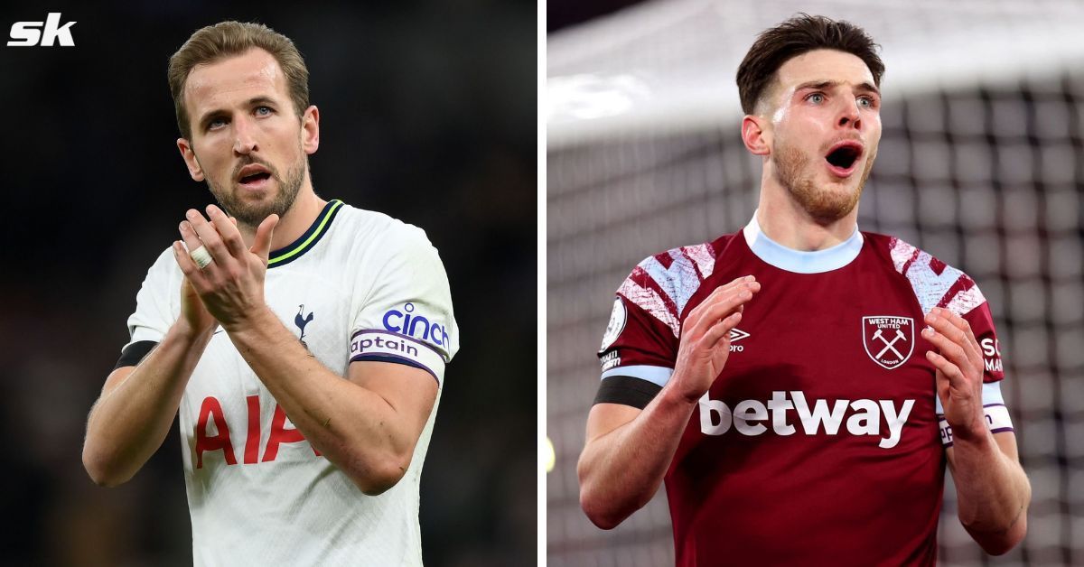 Harry Kane (left) and Declan Rice (right)