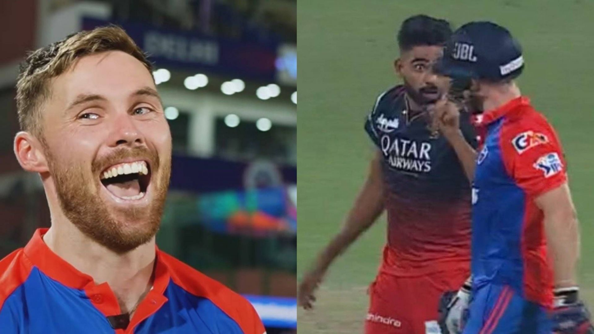 Phil Salt had a heated exchange with Mohammed Siraj (Image: IPL/Twitter)