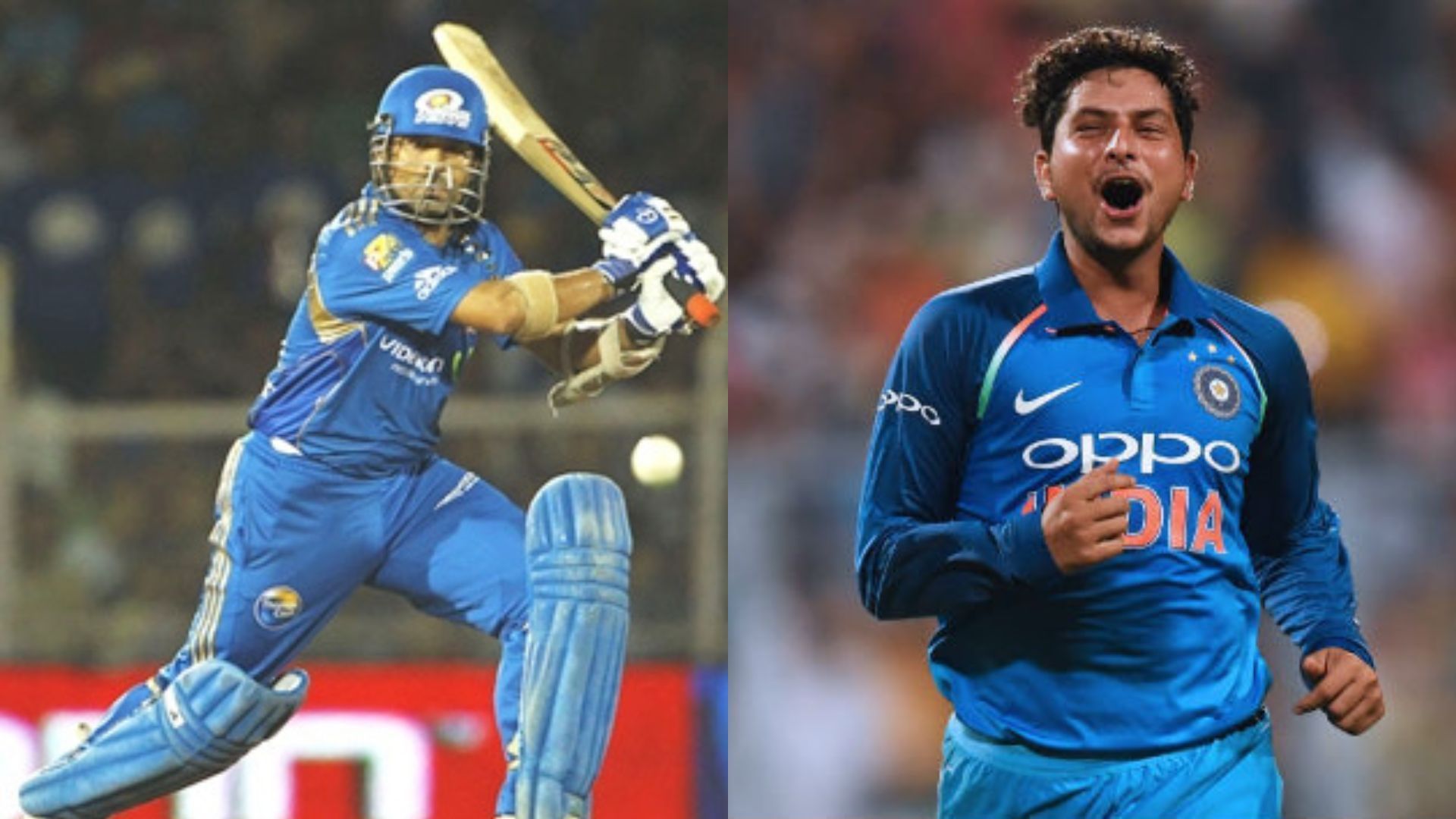 Sachin Tendulkar (L) &amp; Kuldeep Yadav (P.C.:Twitter)