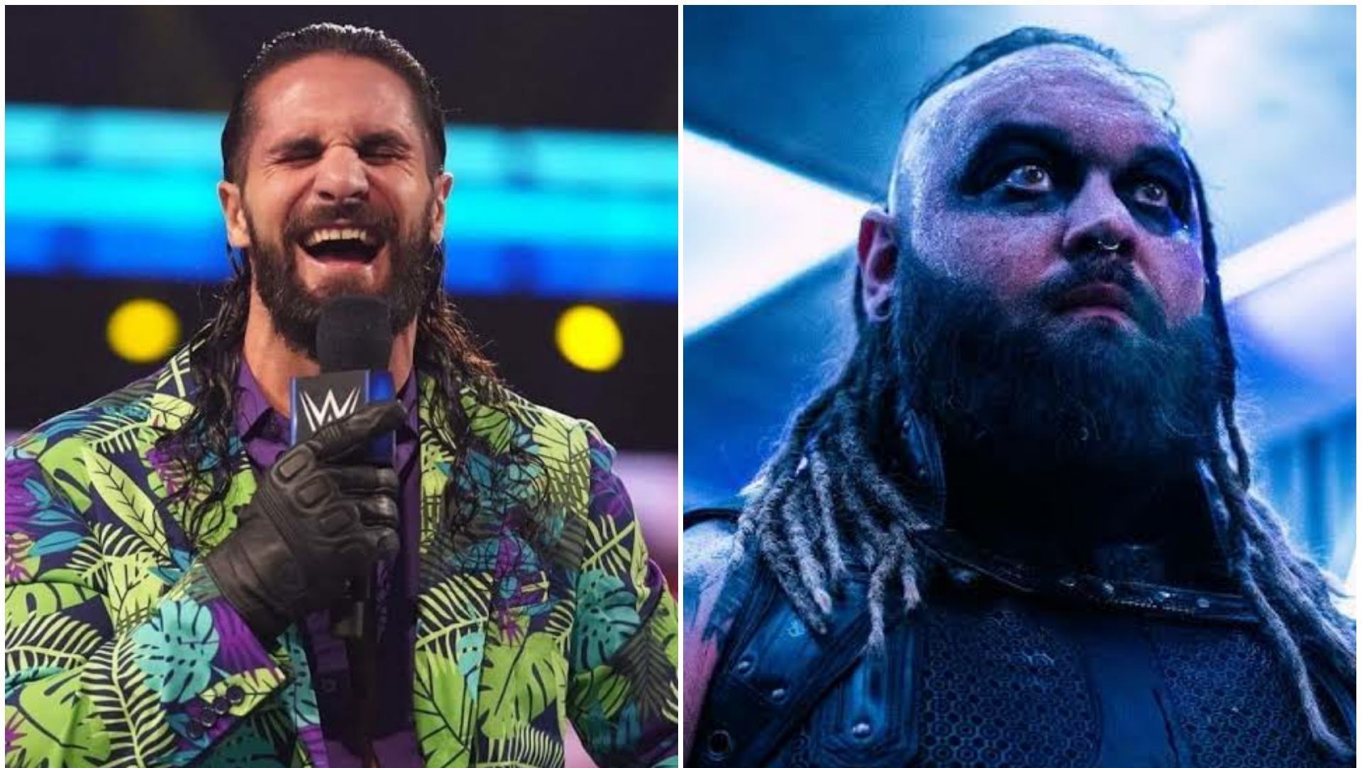 Seth Rollins (left); Bray Wyatt (right)