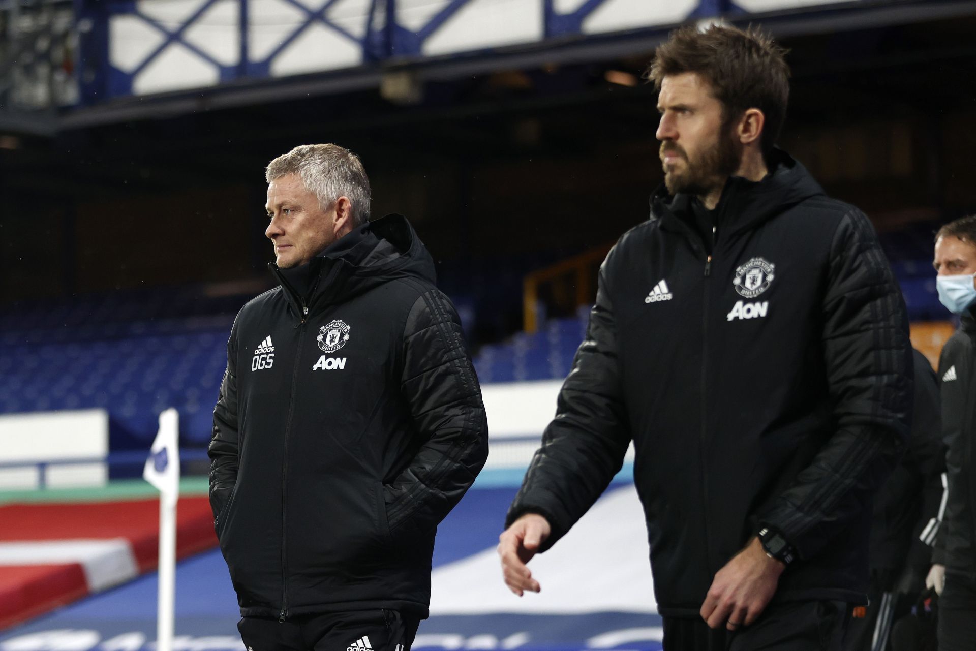 Solskjaer (left) tips Carrick (right) for United job.