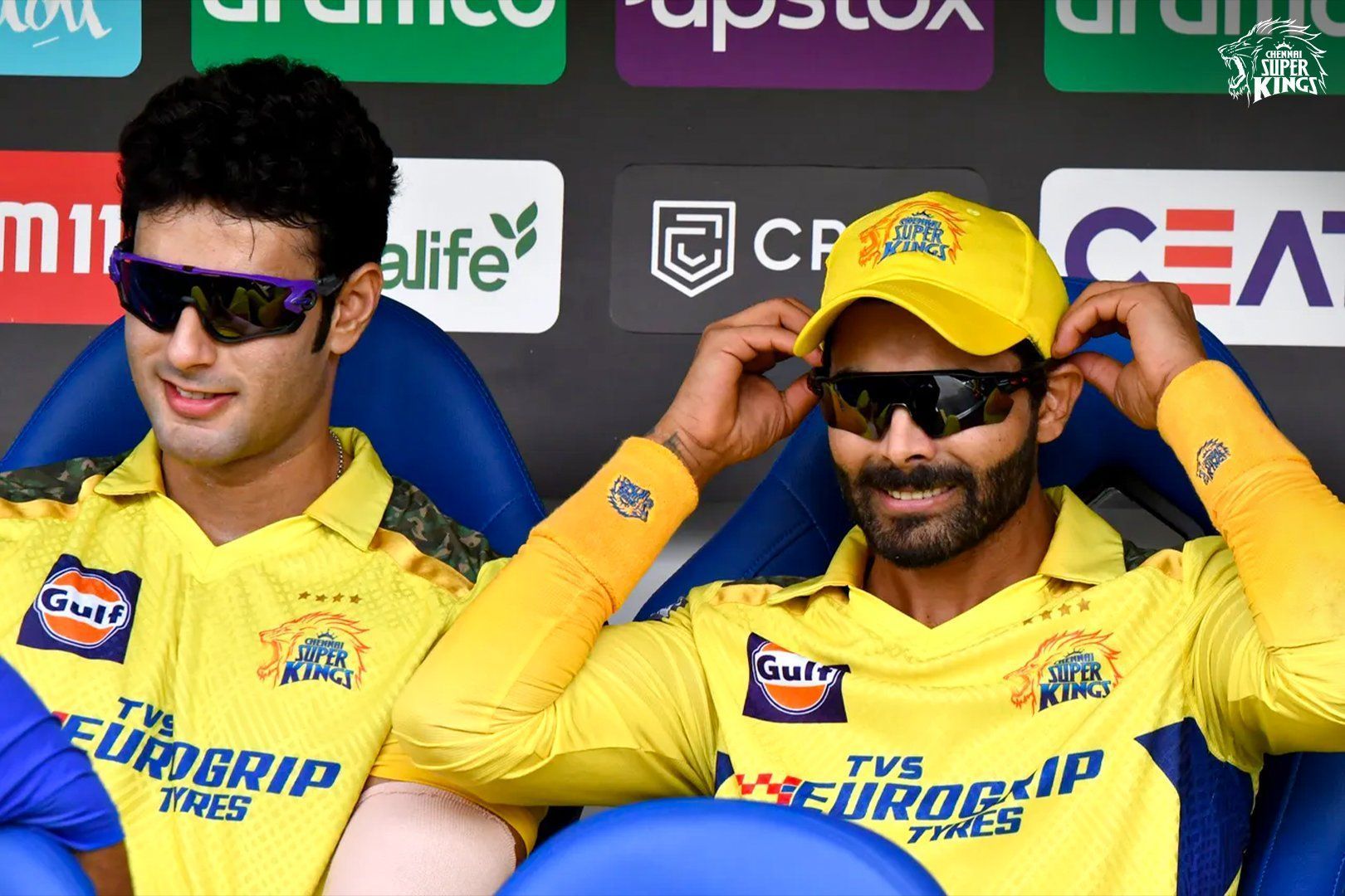 Ravindra Jadeja and Shivam Dube will have the responsibility to make their team reaching near to top 2 against DC. Pic: Twitter/ @ChennaiIPL