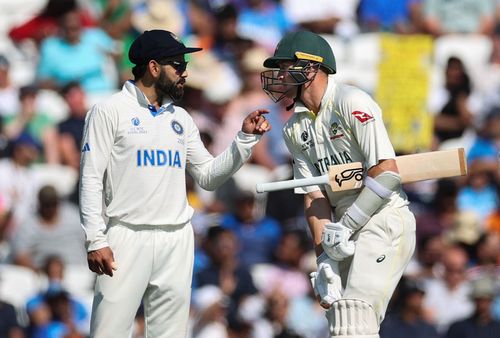 Virat Kohli having a chat with Marnus Labuschagne in the ongoing WTC final at The Oval. (Pic: Getty Images)