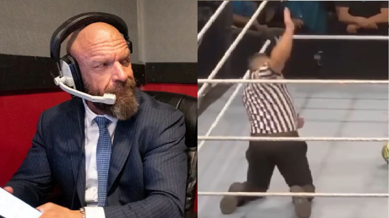 The referee was told to inform the wrestlers about the change while the match was underway