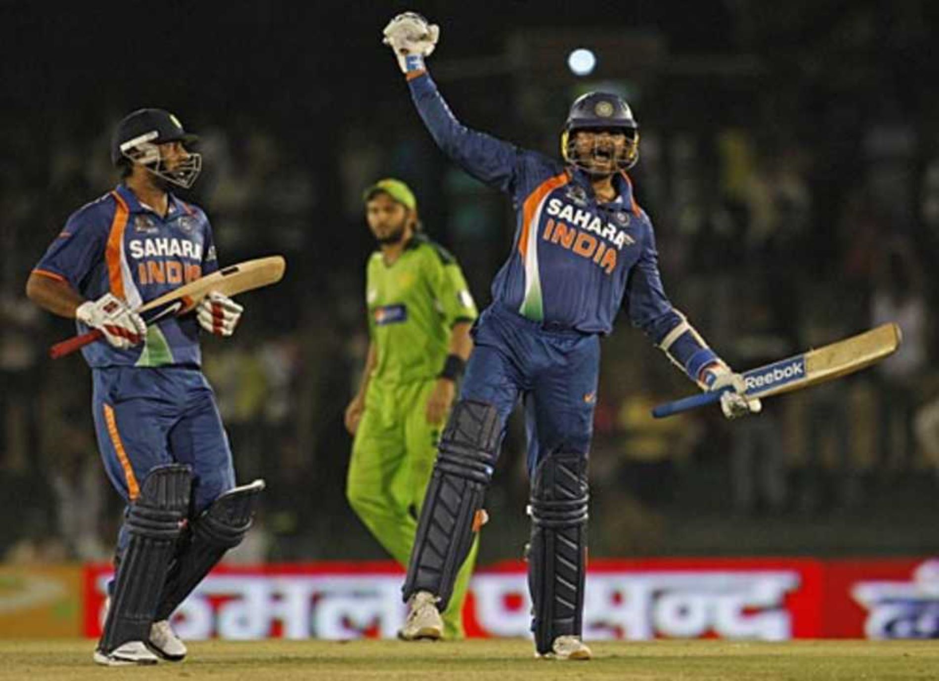 Harbhajan Singh produced a memorable finish to the Ind-Pak classic.