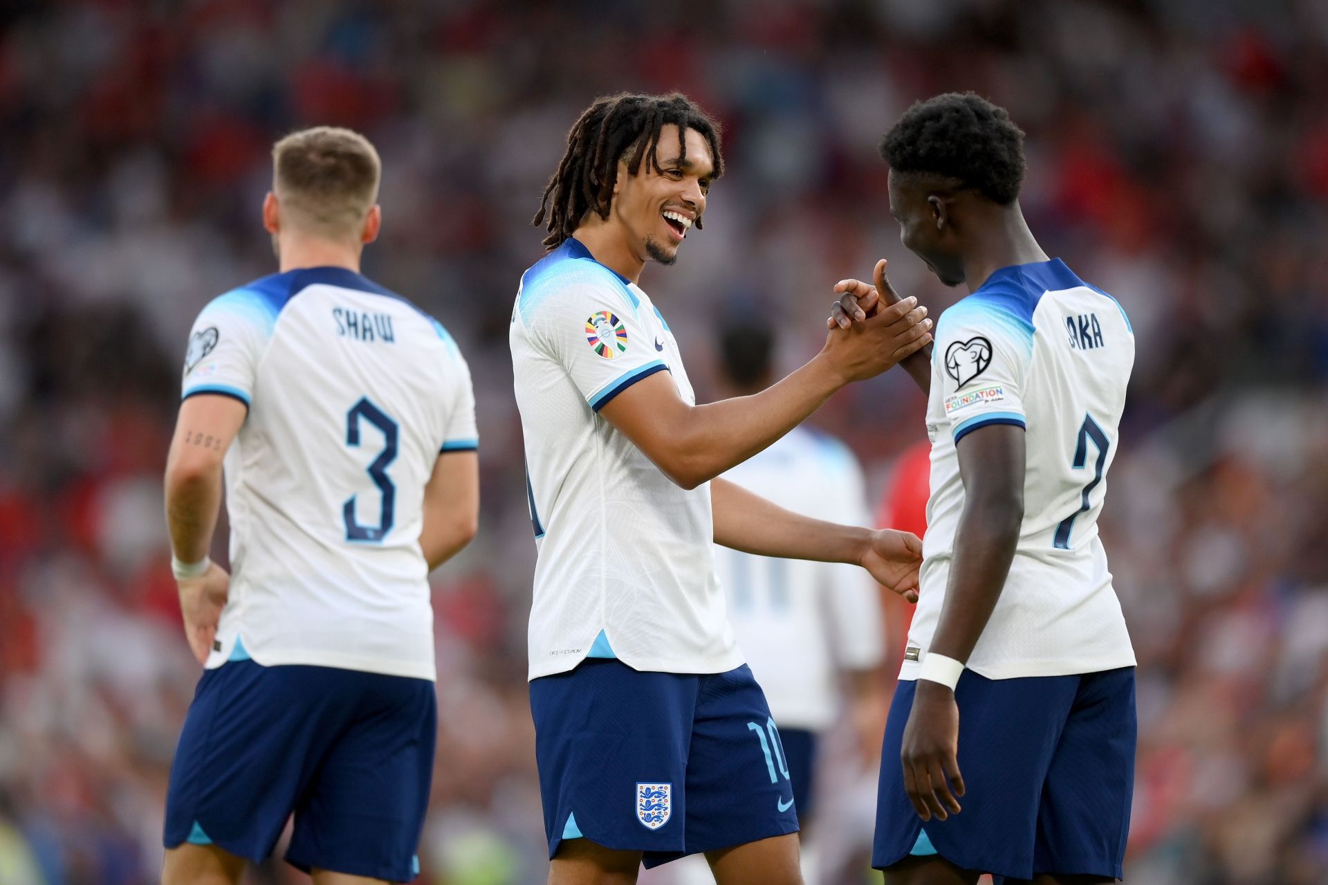 Saka (right) and Alexander-Arnold have struck up a superb partnership.