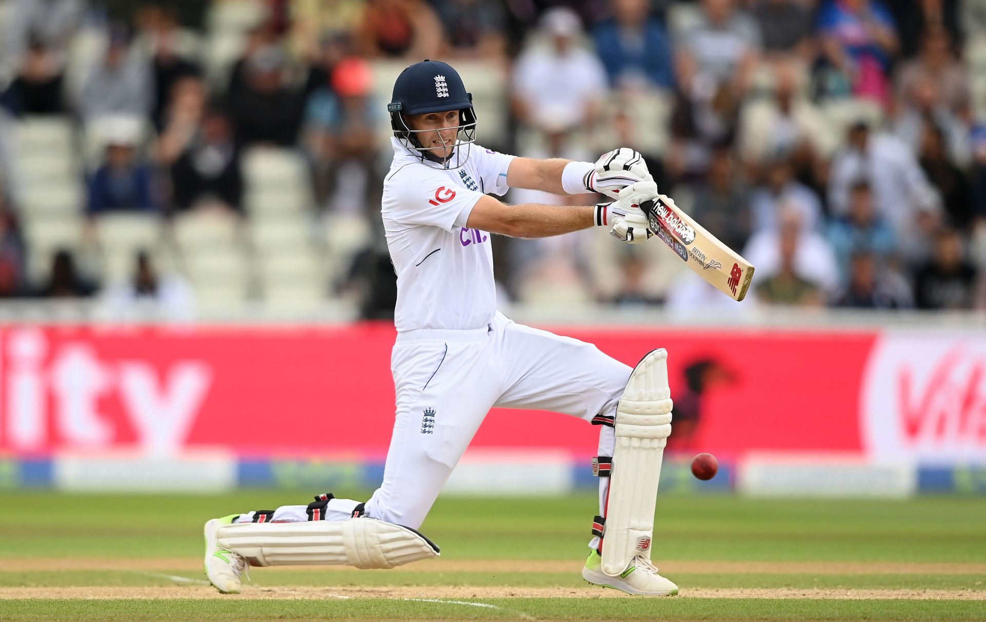 Joe Root batting in the rescheduled Test against India (Pic: Getty Images)