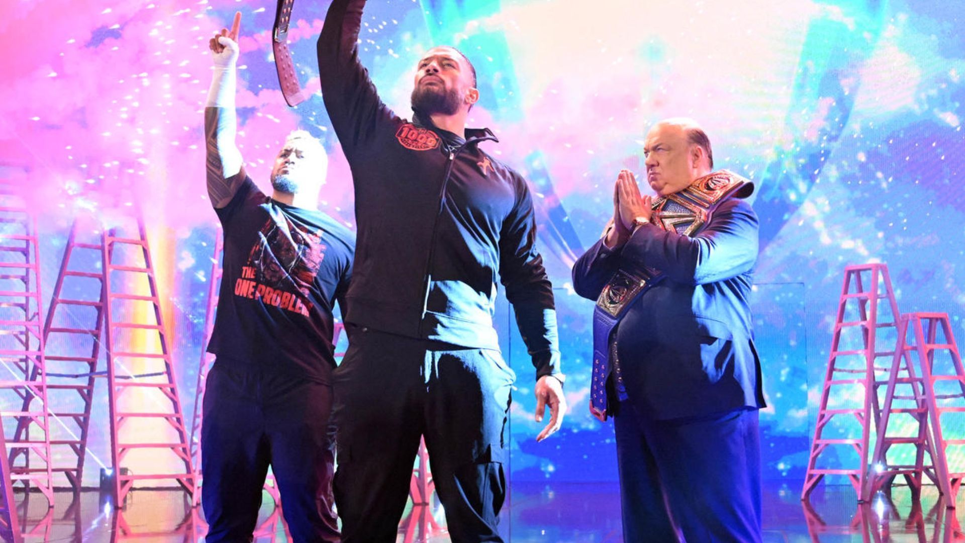 The Bloodline making an entrance. Image Credits: wwe.com