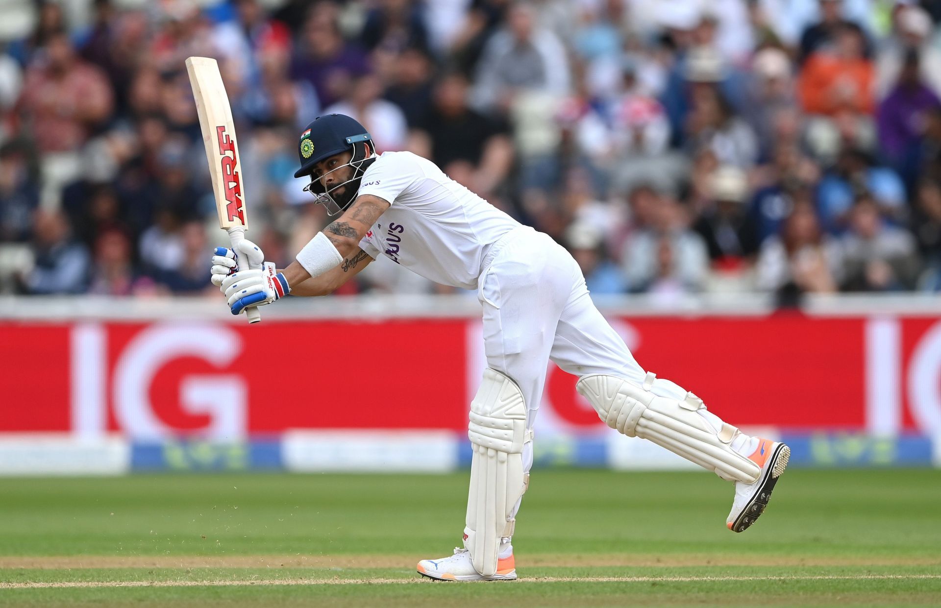 Virat Kohli has two Test hundreds in England. Pic: Getty Images