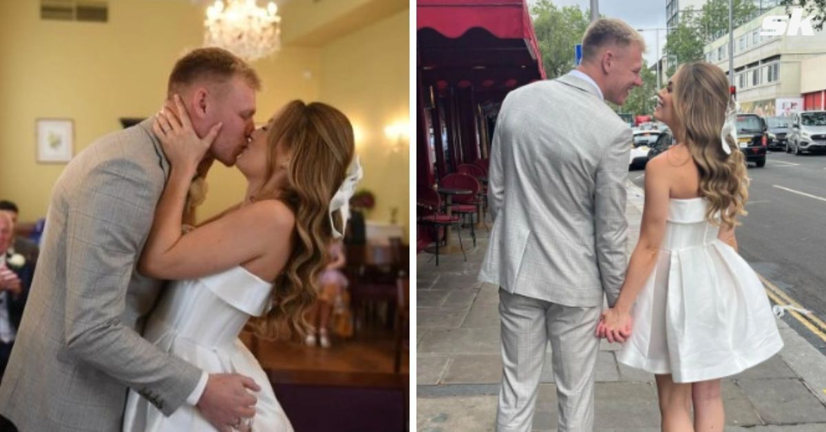 Arsenal keeper Aaron Ramsdale got married