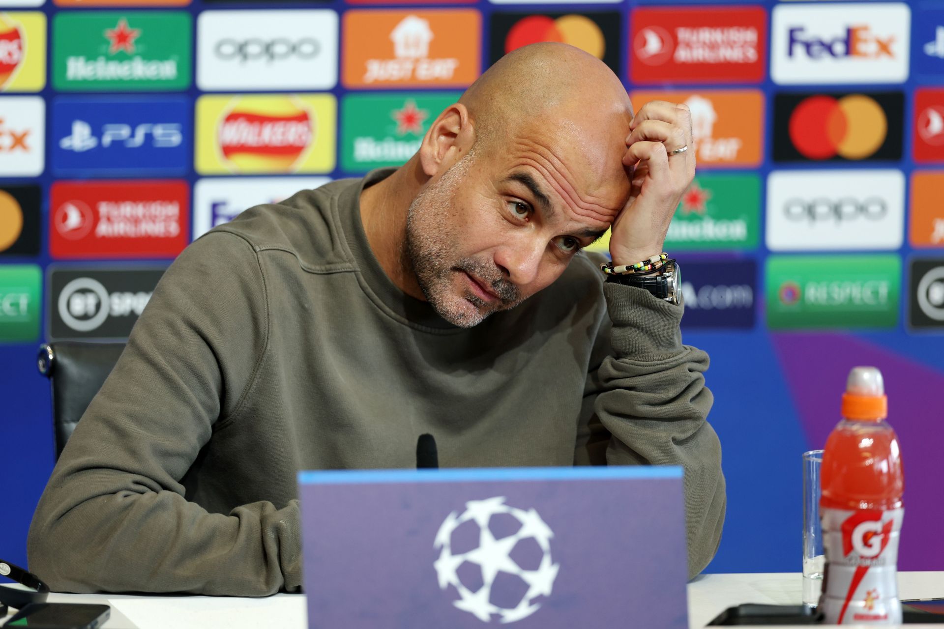 Pep Guardiola is eyeing a continental treble.