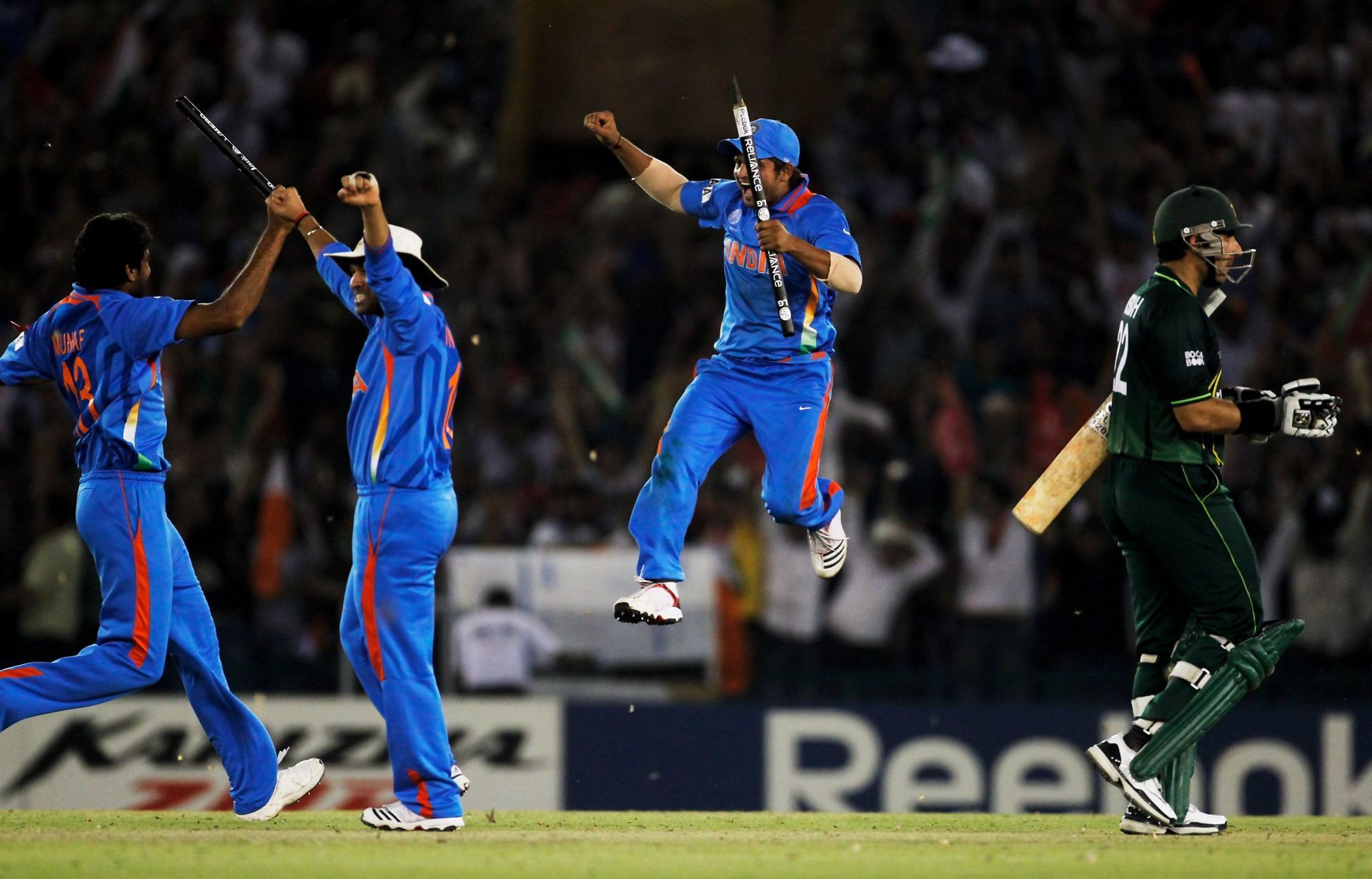 India defeated Pakistan by 29 runs in the 2011 World Cup semi-final.