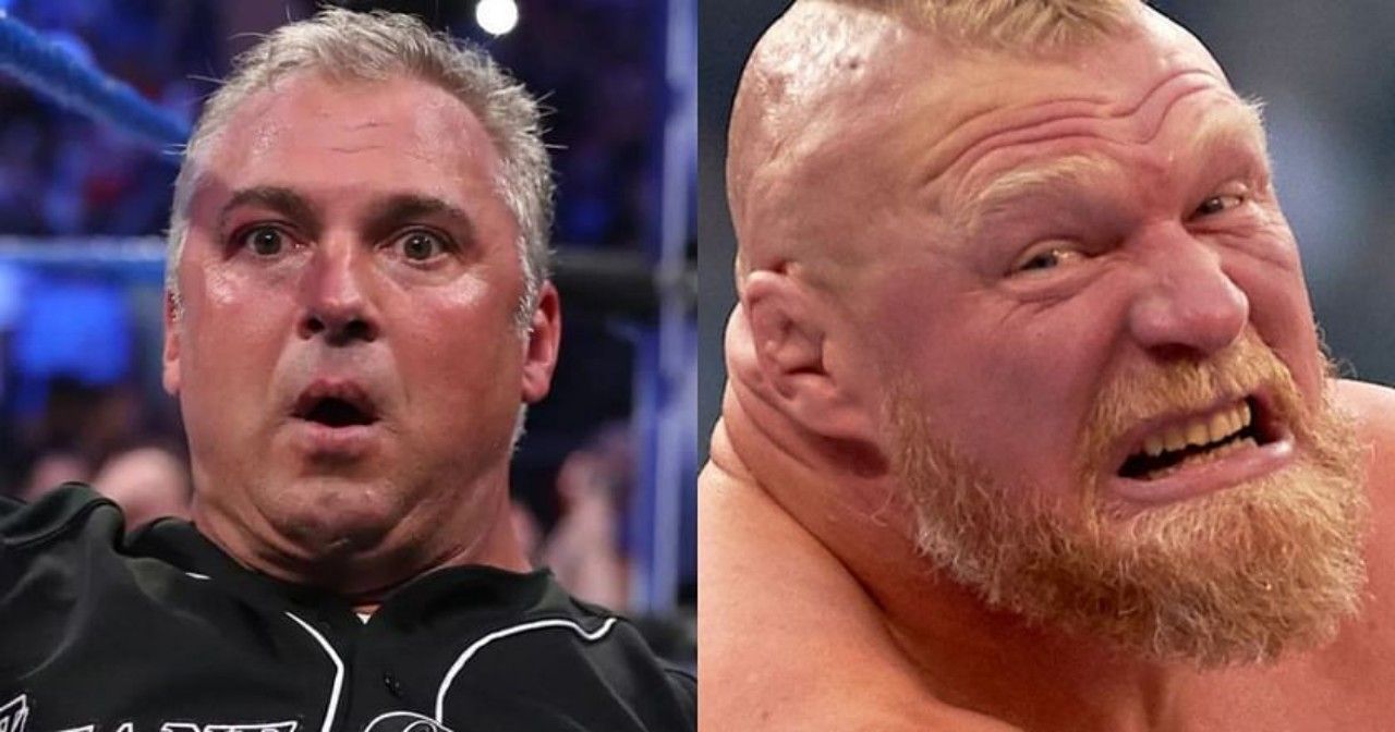 WWE सुपरस्टार्स शेन मैकमैहन और ब्रॉक लैसनर 