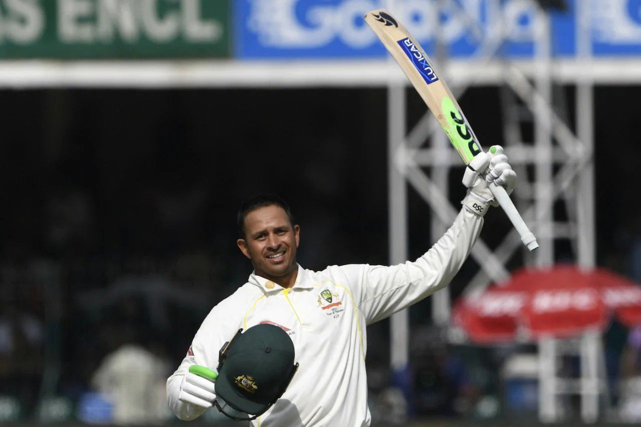 Usman Khawaja after his century vs Pakistan [Getty Images]