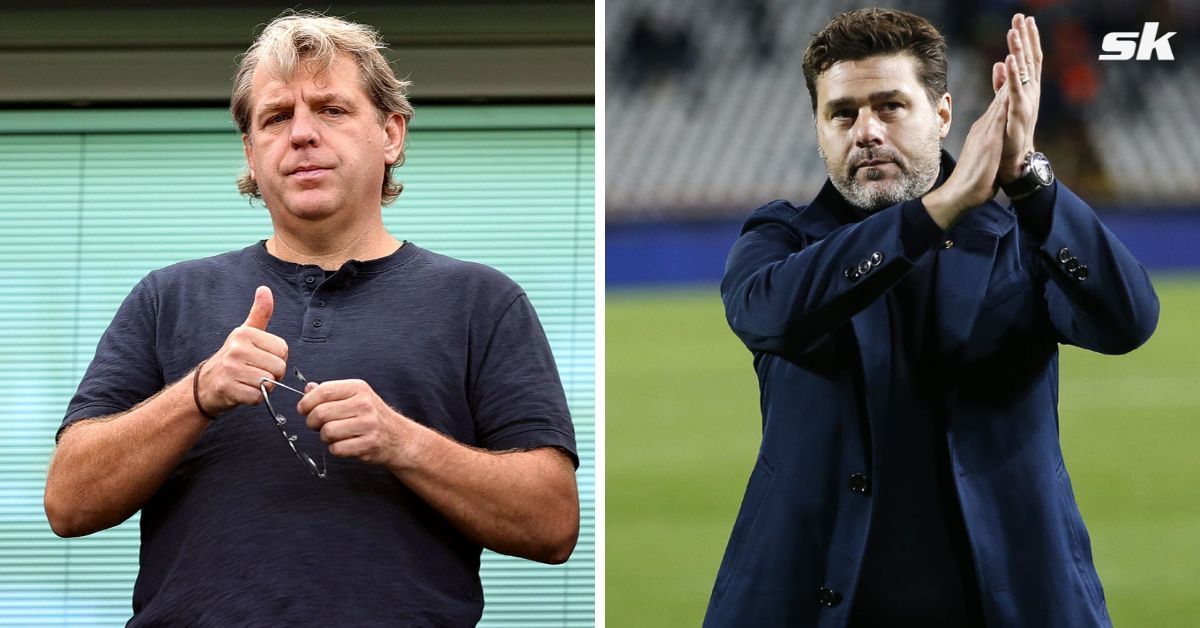 [L-to-R] Chelsea owner Todd Boehly and manager Mauricio Pochettino.