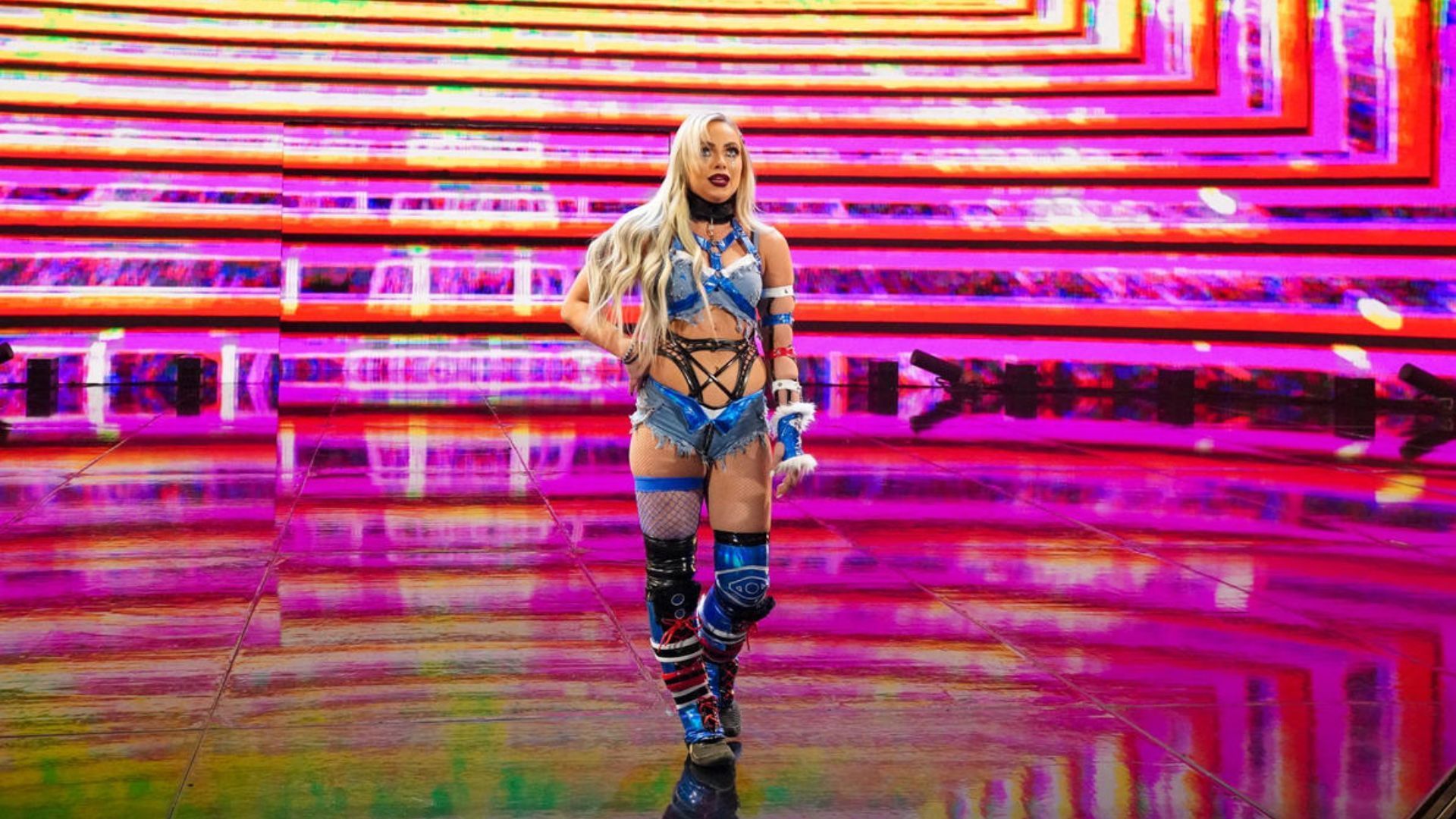 Liv Morgan during an entrance. Image Credits: wwe.com 