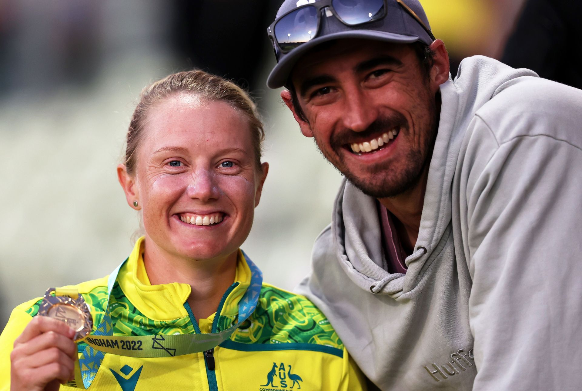 Mitchell Starc also attended the Commonwealth Games Women&#039;s Cricket Final (Image: Getty)