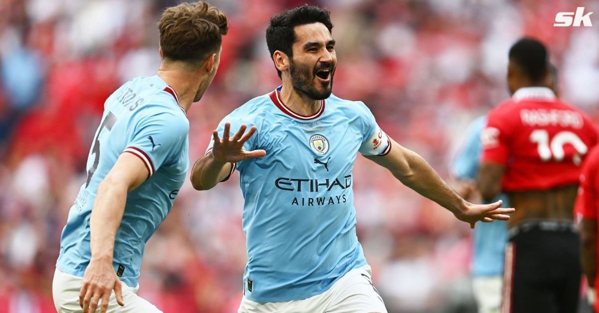 Ilkay Gundogan scored twice in the FA Cup final. 