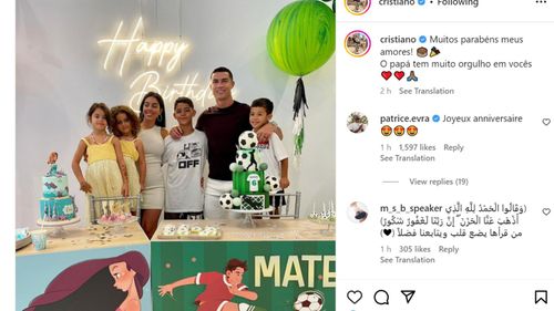 Evra wishes Cristiano Ronaldo and Georgina Rodriguez's children happy birthday