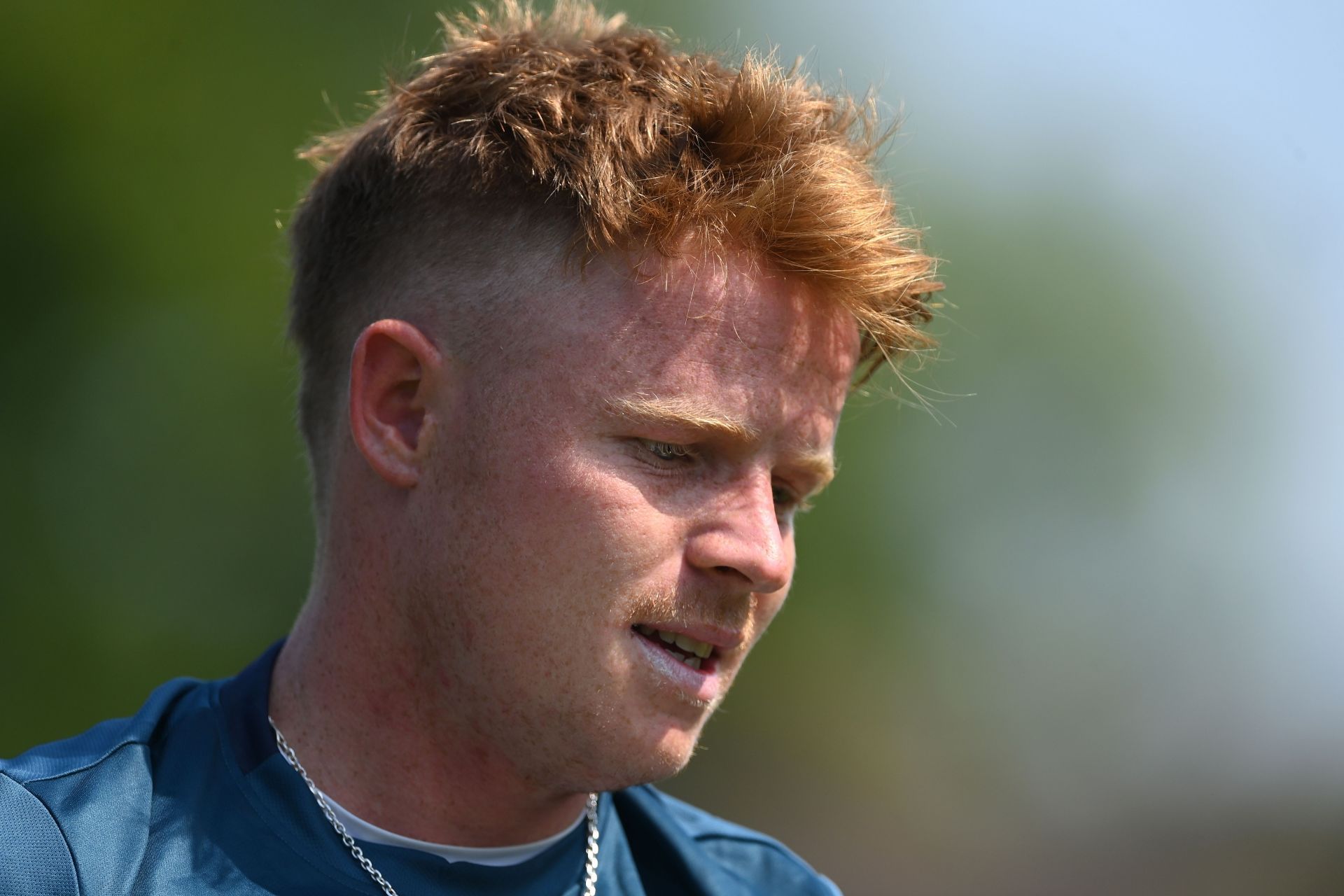 England batsman Ollie Pope looks on during England net session at Edgbaston