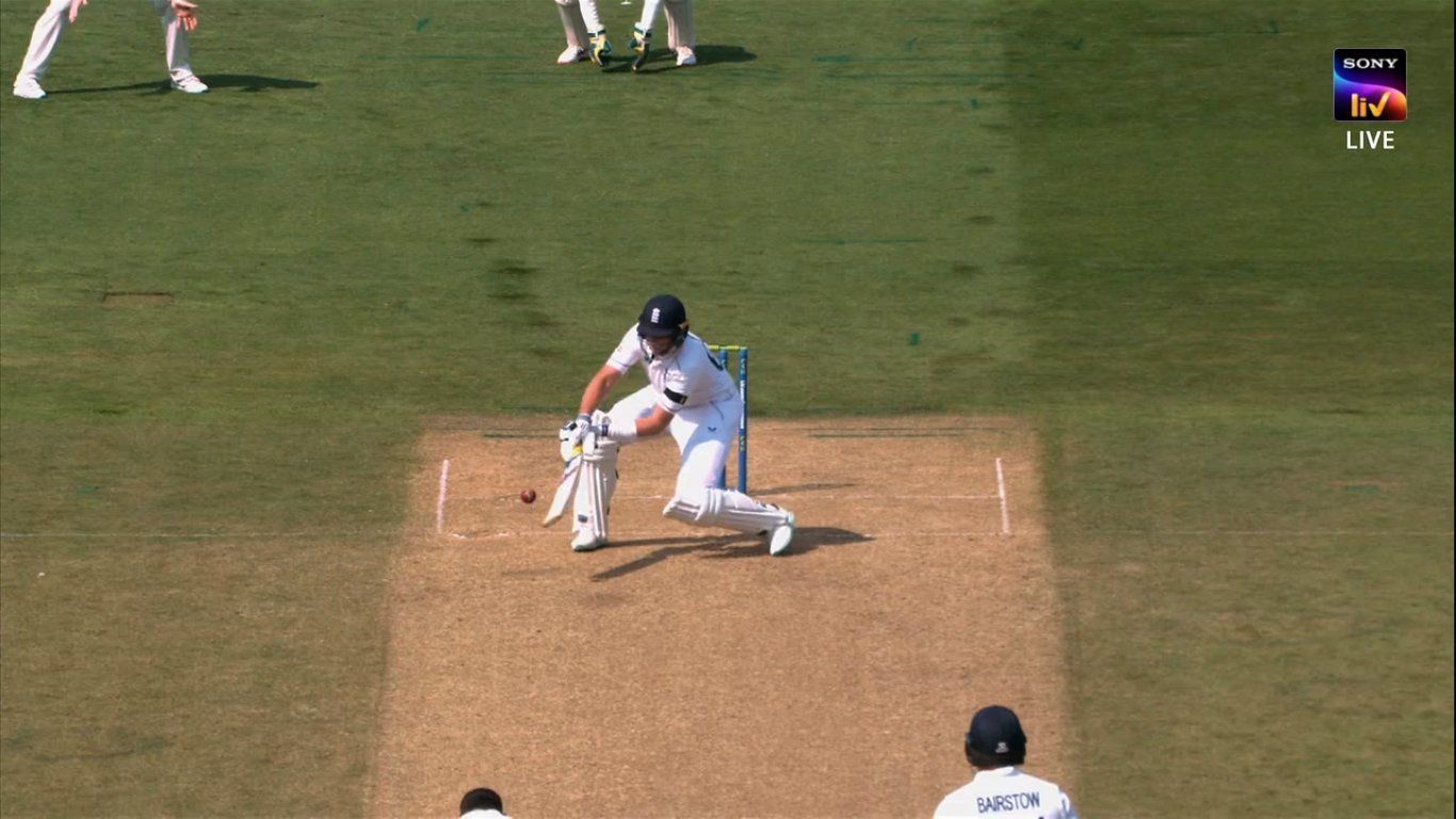 Joe Root plays the reverse sweep. (Credits: Twitter)