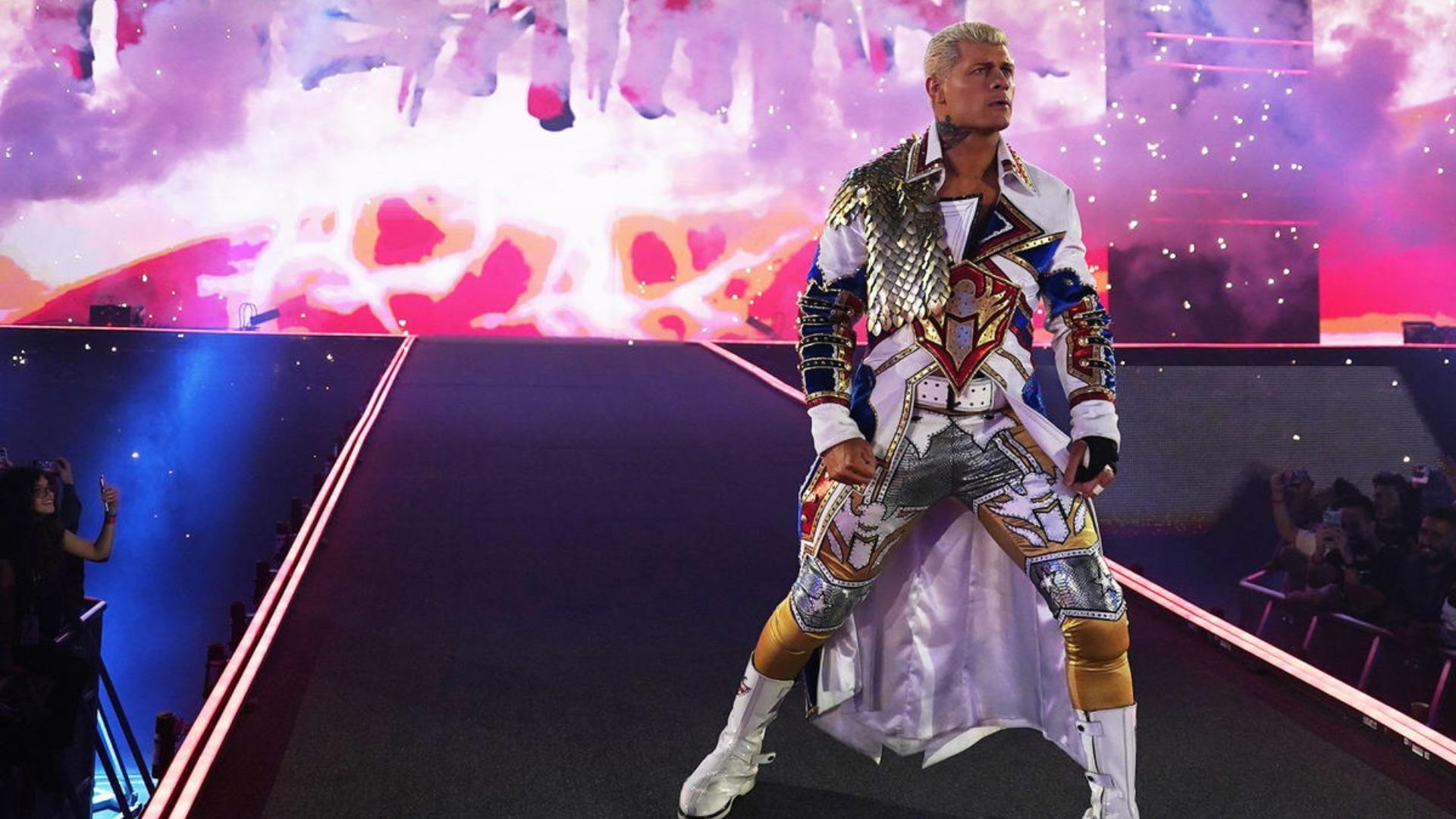 Cody Rhodes making his entrance. Image Credits: wwe.com