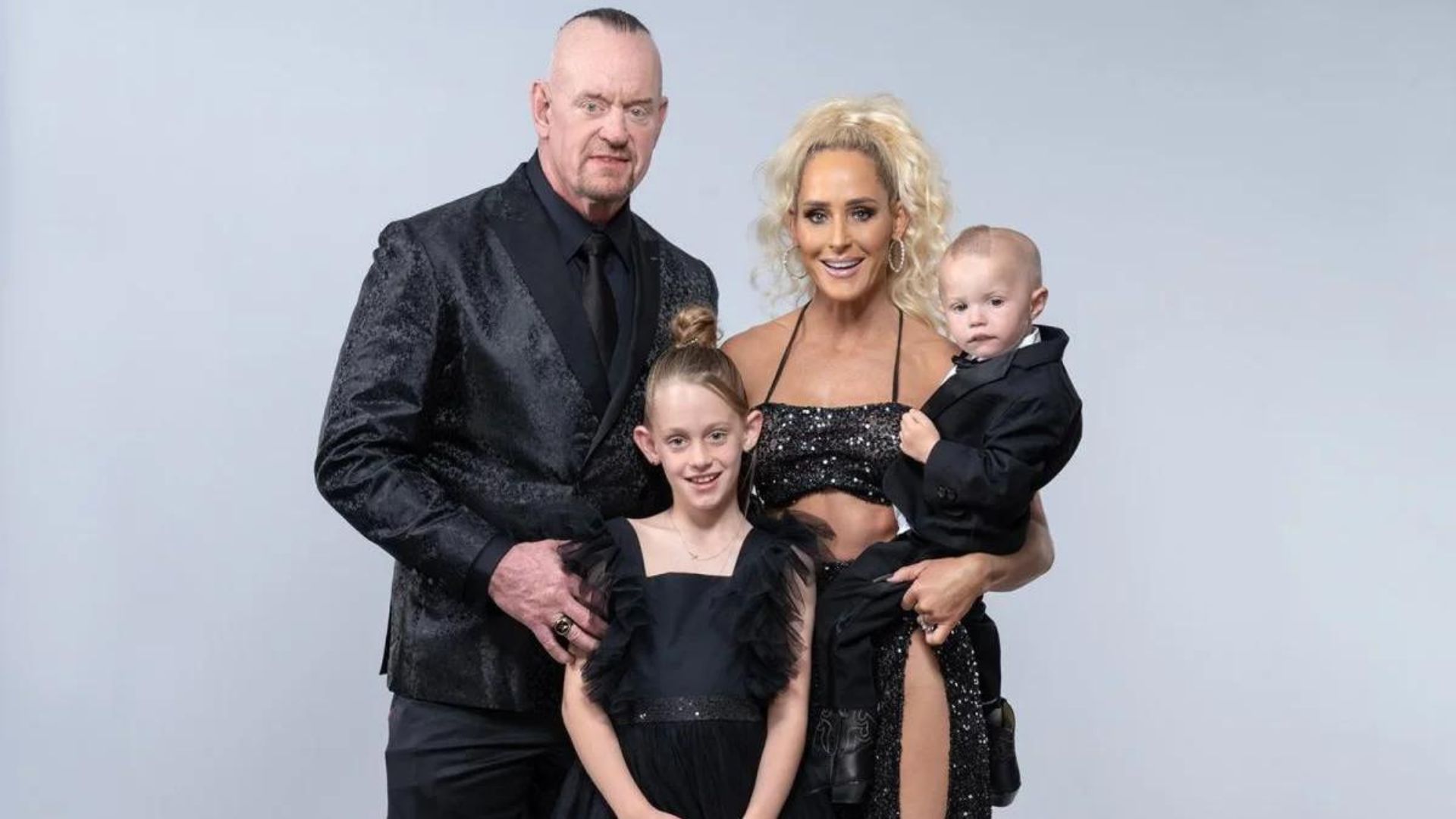 The Undertaker and his family at the WWE Hall of Fame ceremony