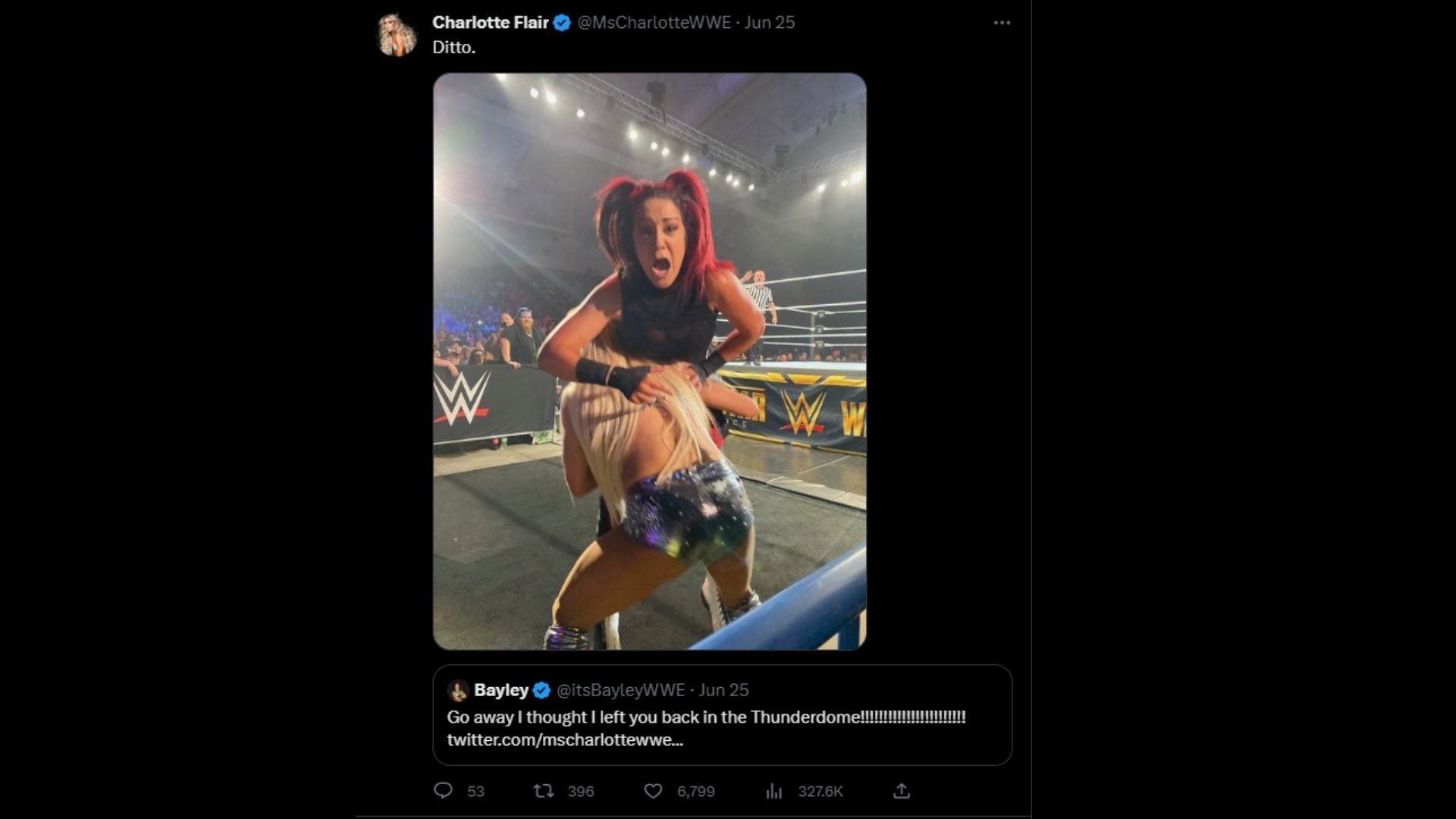 Flair&#039;s response to Bayley.
