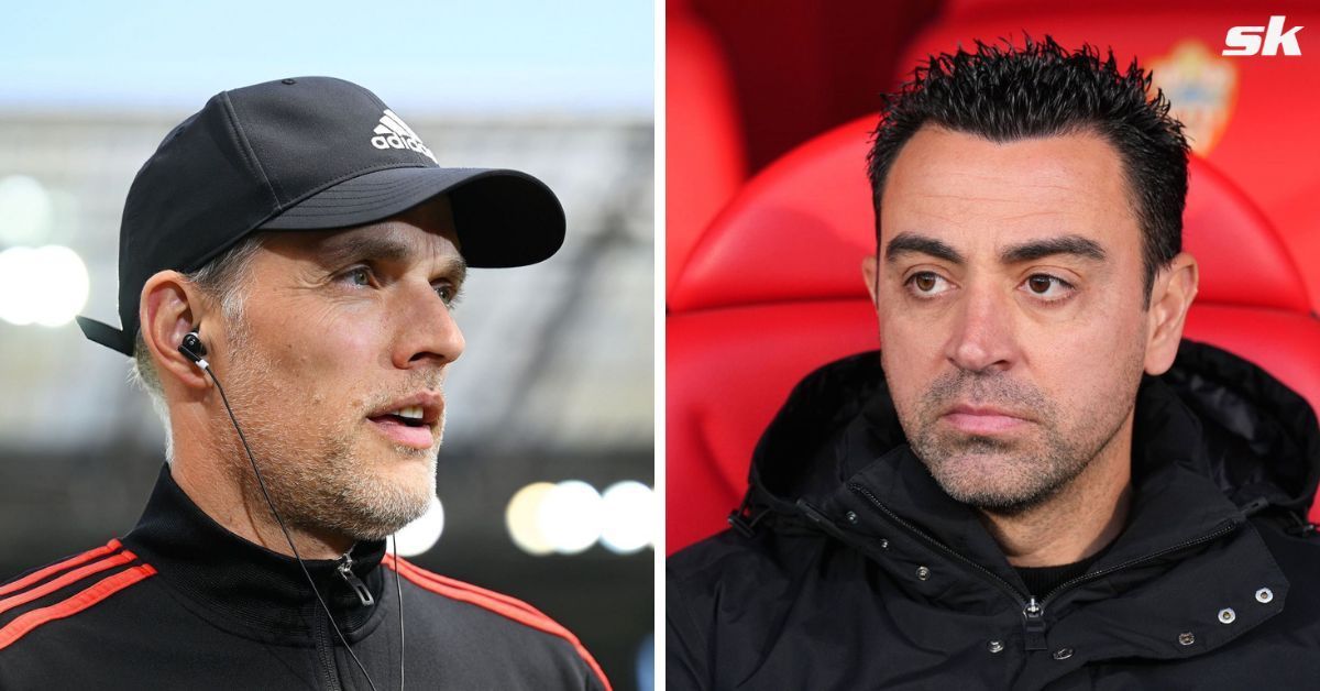 Bayern Munich manager Thomas Tuchel and Barcelona boss Xavi Hernandez