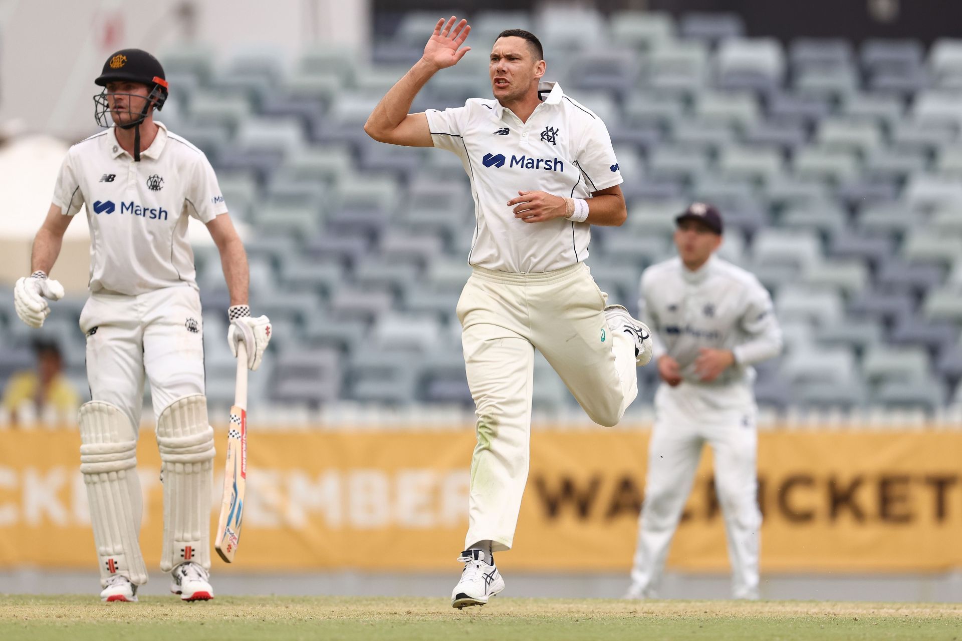 Scott Boland in action during the Sheffield Shield final. (Pic: Getty Images)