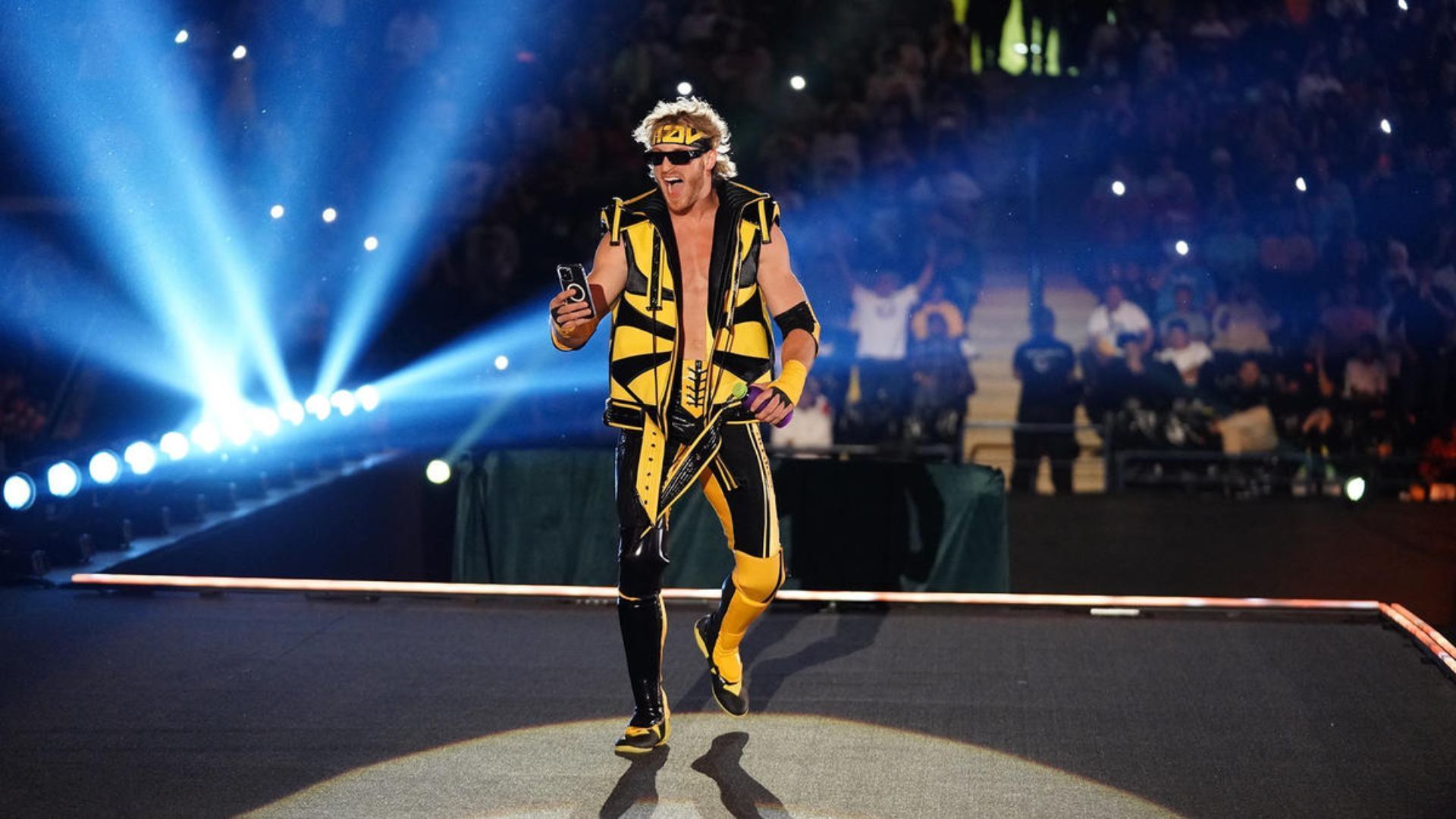 Logan Paul during his entrance. Image Credits: wwe.com 