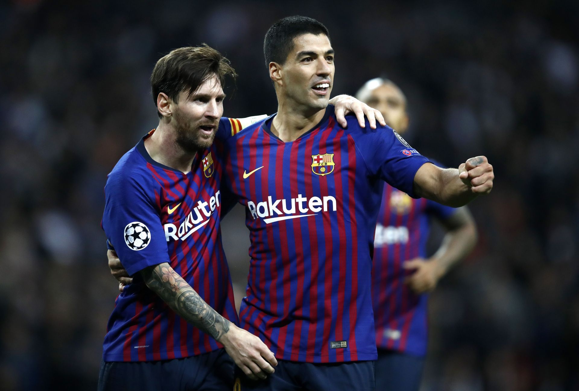 Luis Suarez (right) won&#039;t be joining Lionel Messi at Inter Miami.
