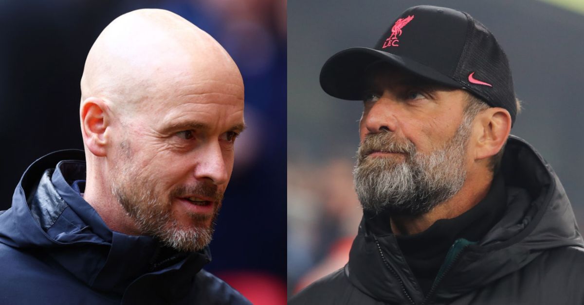 Manchester United manager Erik ten Hag and Liverpool boss Jurgen Klopp