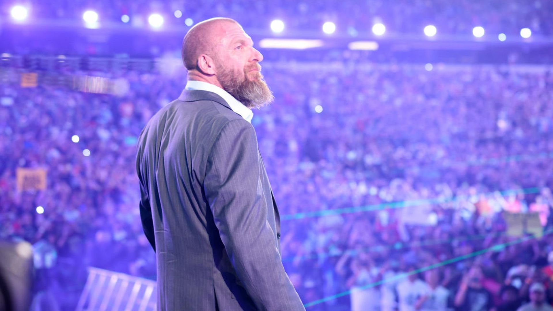 Triple H making an entrance. Image Credits: wwe.com 