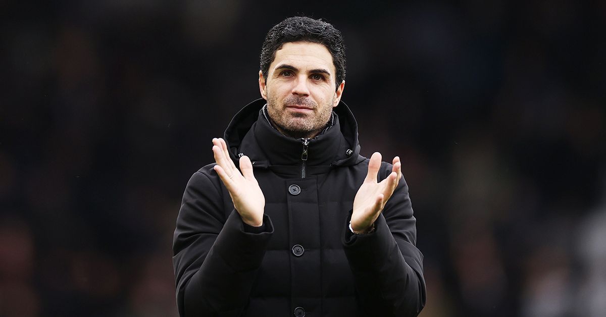 Arsenal manager Mikel Arteta reacts during a game.