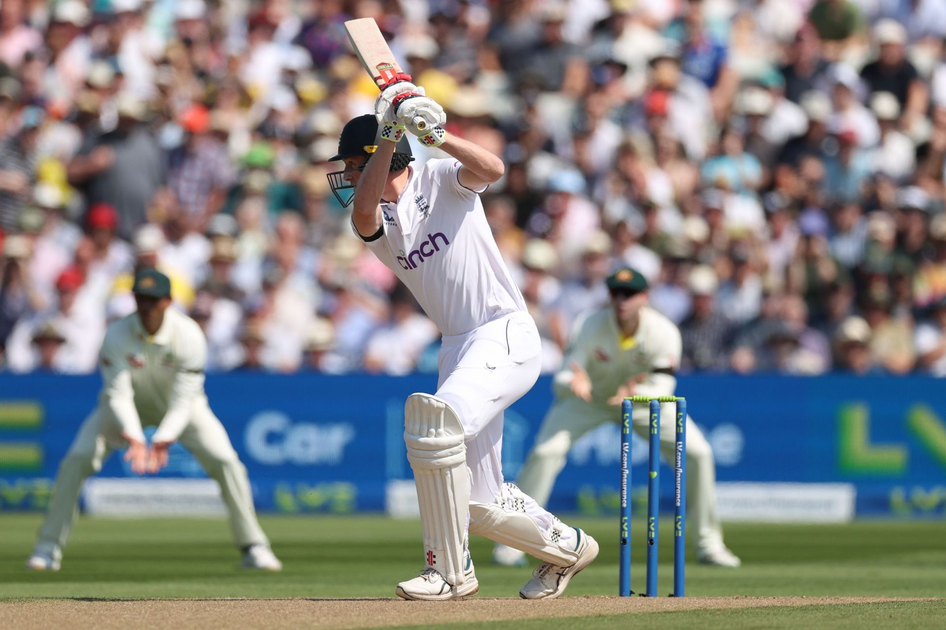 Zak Crawley smashed a four off the first ball of the Test match.