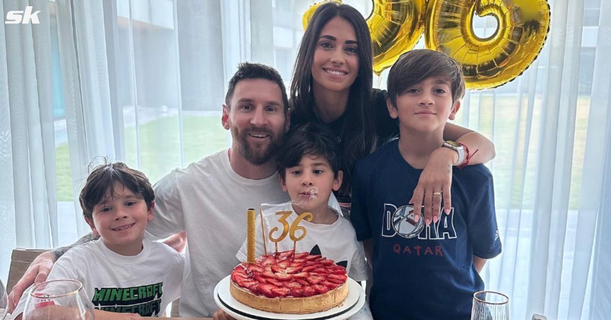 Antonela Roccuzzo shares a family picture on Lionel Messi