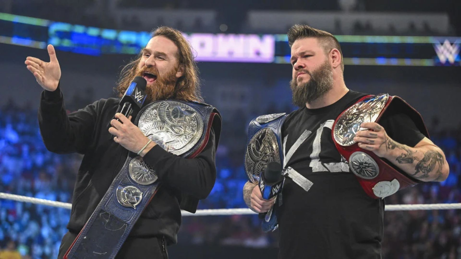 Current Undisputed WWE Tag Team Champions Kevin Owens and Sami Zayn